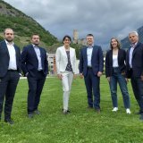 De gauche à droite : Jonathan Bochatay, Blaise Larpin, Anne-Laure Couchepin Vouilloz, Dorian Farquet, Marie-Laure Tindom-Comby et David Martinetti.